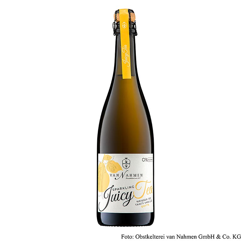 van Nahmen - Sparkling Juicy Tea - weißer Tee - Tahiti Vanille - Quitte, BIO, 750 ml