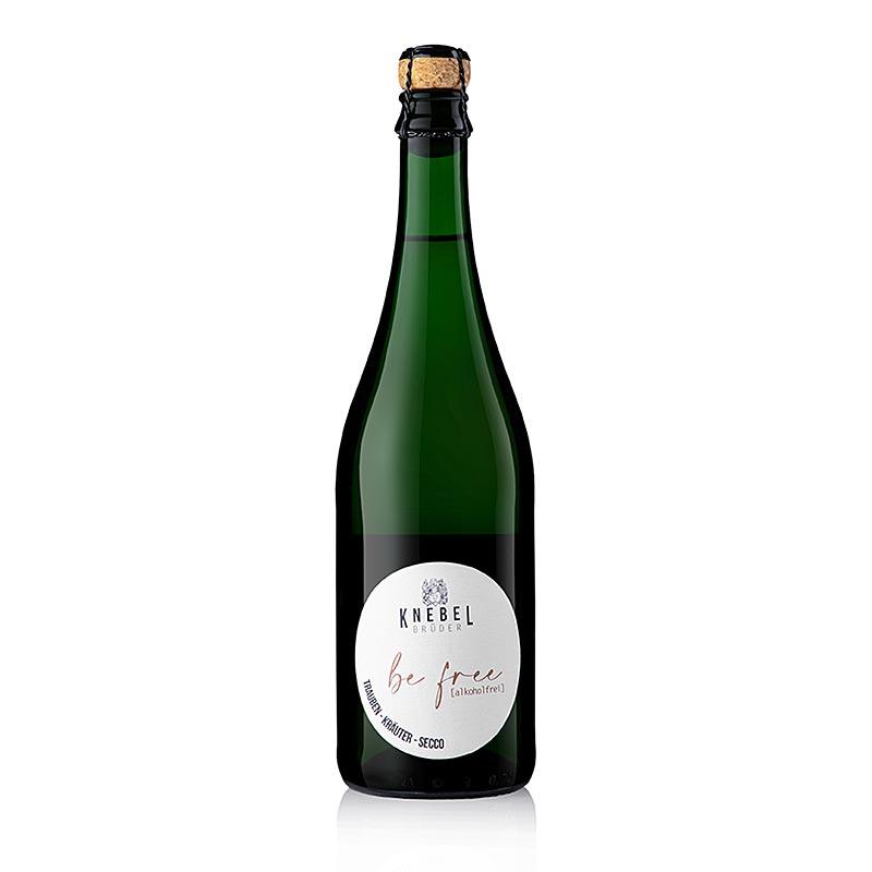 "Be Free" Trauben-Kräuter-Secco, alkoholfrei, Knebel Brüder, 750 ml