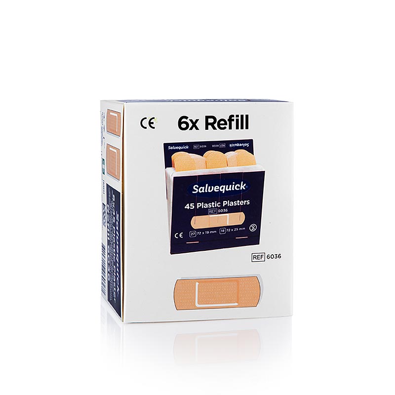 Cederroth - Recharge de pansements en plastique, 6 x 45 Pièces 6036), 6 pièces
