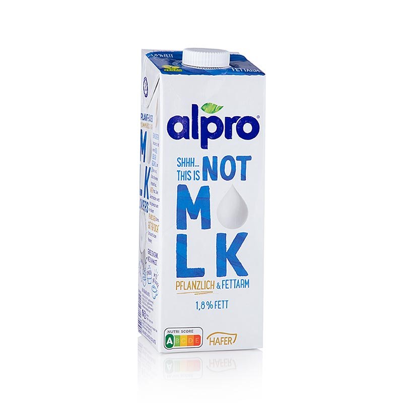 NOT MLK, pflanzliche Milchalternative aus Hafer, 1,8% Fett, alpro, 1 l | Veggi Food und Veganer Fleischersatz | thungourmet