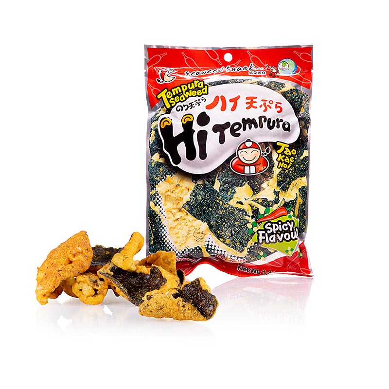 Taokaenoi Tempura Seaweed Spicy, chips d'algues épicées très croustillantes, 40 g
