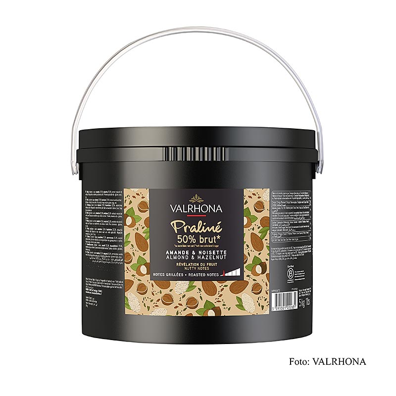 Pasta pralinata Valrhona Fruite Brut 25% nocciole, 25% mandorle, 5 kg