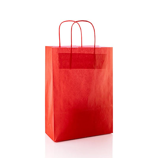 Papiertüte -M-, rot, 220x100x310mm, 1 St