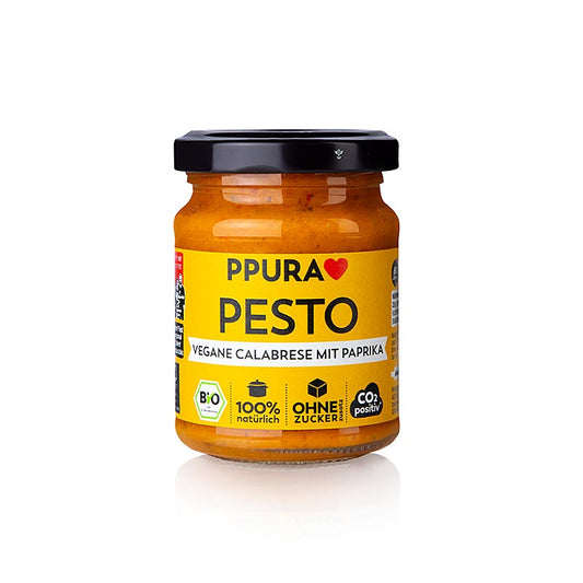 Gewürzgarten - Ppura Pesto vegane Calabrese mit Paprika, vegan, BIO, 120 g