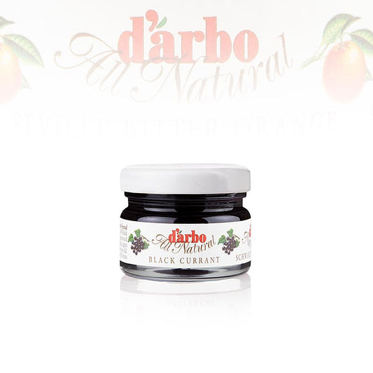 darbo - Confettura di ribes nero (cassis), vasetti da porzione, 1,68 kg, 60 x 28 g
