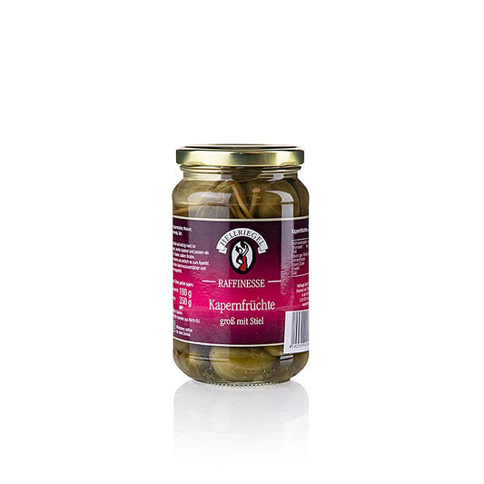 Hellriegel - Kapern-Früchte, groß mit Stiel, Raffinesse, 350 g