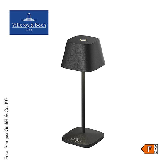 Lampe de table « Naples MICRO », avec batterie, 20 x 6,5 x 6,5 cm, aluminium, noir (97012), 1 pièce