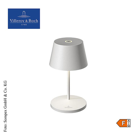 Lampada da tavolo "SEOUL 2.0", con batteria ricaricabile, 20x11cm, alluminio, bianco (96870), 1 pz.