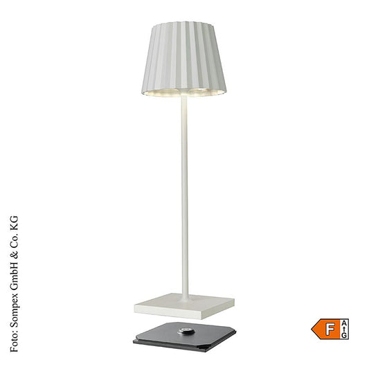 Lampe de table "TROLL 2.0 Outdoor", avec batterie, 38x10x11cm, alu, blanc (78170), 1 pc