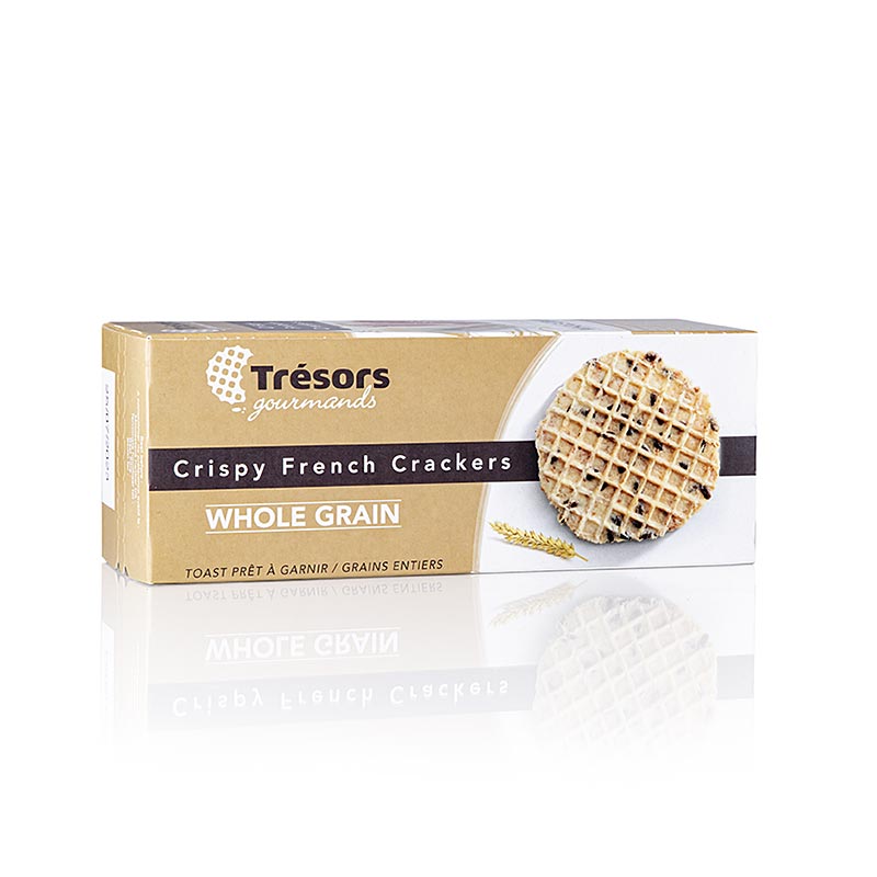 Patisserie des Flandres - Barsnack Tresors - Mini cracker croccanti alla cialda alla francese integrali, 95 g