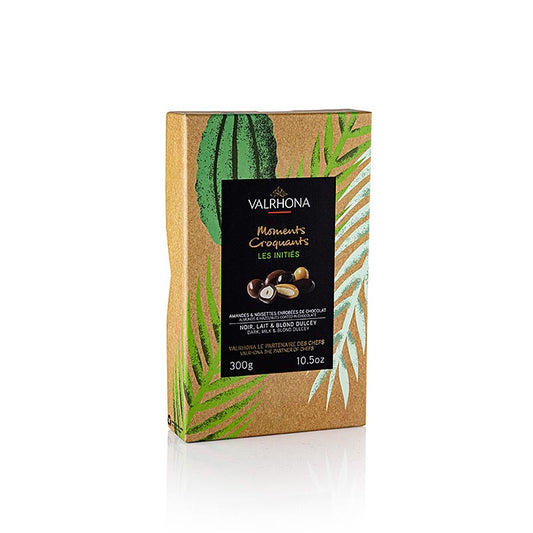 Valrhona Equinoxe, Amandes & noisettes amères, Lait, Dulcey, 33898, 300 g