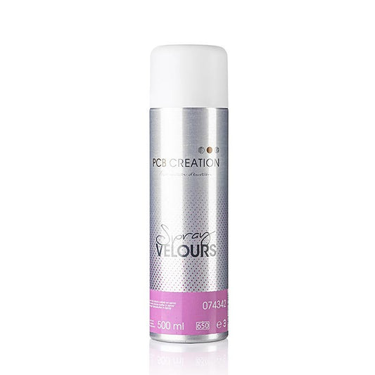 Spray decorativo, effetto velluto rosa, con colorante, PCB (74342), 500 ml  Additivi alimentari | thungourmet