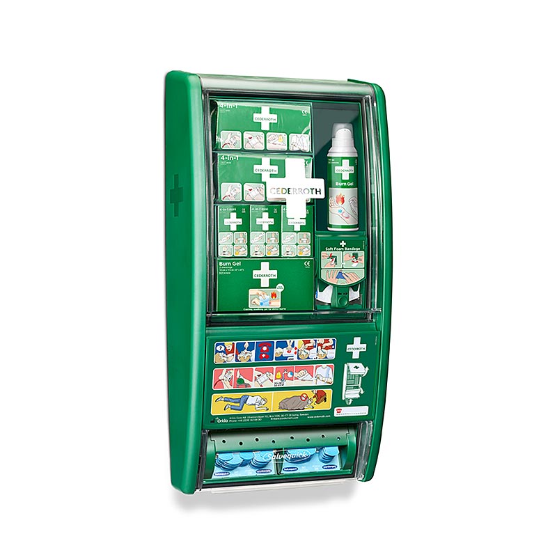 Cederroth - Stazione di primo soccorso e ustioni, cassetta di pronto soccorso (51011003), 1 pz.