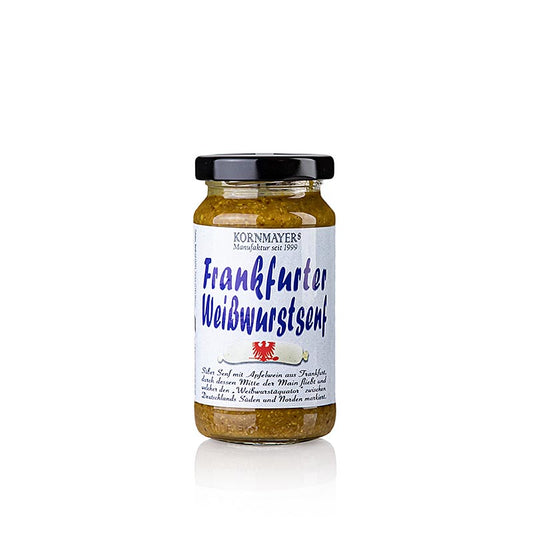 Moutarde pour saucisses blanches de Francfort, au cidre, Kornmayer, 210 ml