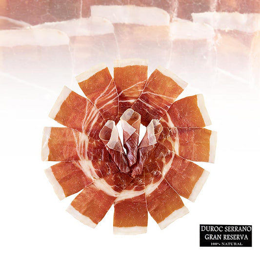 Jamon Serrano Gran Reserva, min. 24 mesi, prosciutto (Duroc), a fette, 100 g