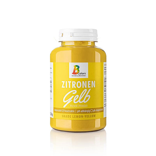 Colorante alimentare BColors - Giallo limone, in polvere, solubile Grassi e in acqua, vegano, 120 g