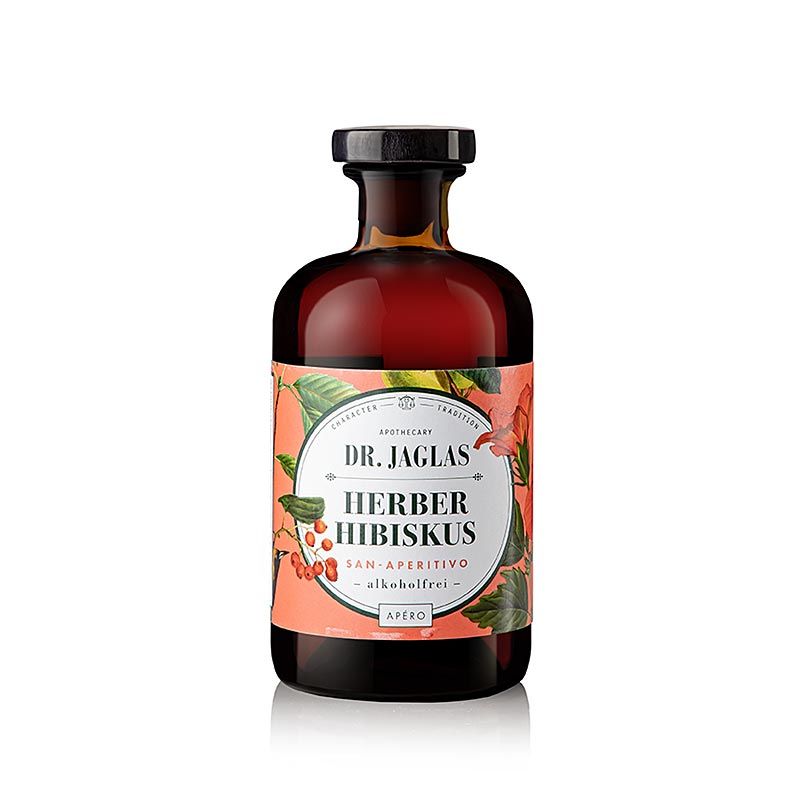 Dr. Jaglas - "Herber Hibiskus" San Aperitivo Apero, alkoholfrei, VEGAN, 500 ml