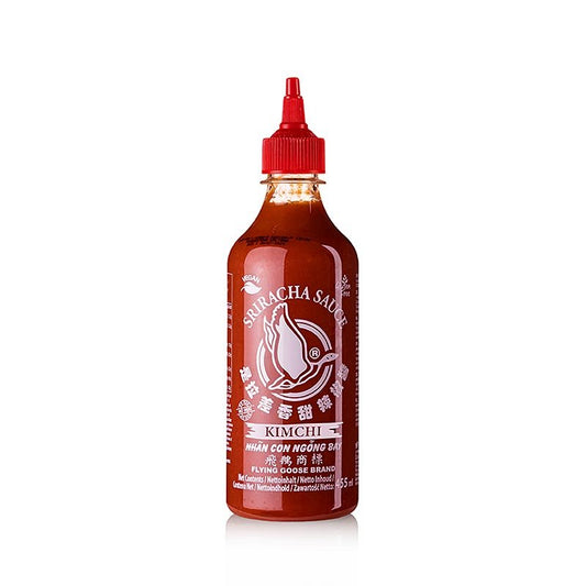 Chili - Sauce - Sriracha, scharf, mit KimChi, Flying Goose, 455 ml | Asia & Ethno Food | thungourmet