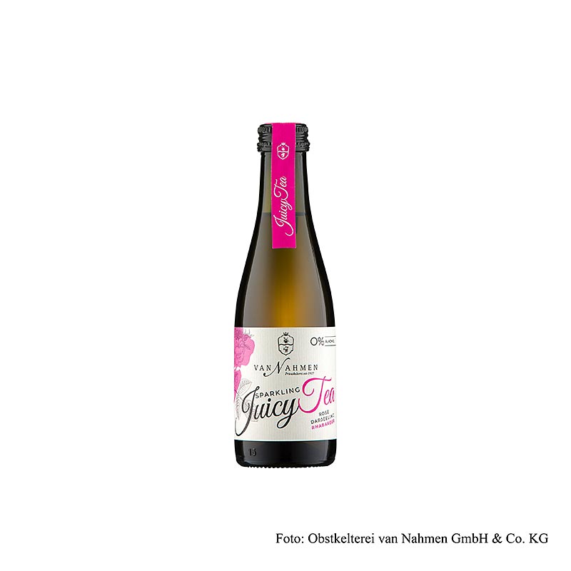 van Nahmen - Sparkling Juicy Tea - Rose - Thé  Darjeeling Thé  Rhubarbe, BIO, 200 ml