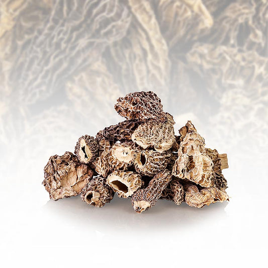 Spitzmorchel - Köpfe, Jumbo, getrocknet, 400 g | Morcheln, Steinpilze, Trockenpilze | thungourmet