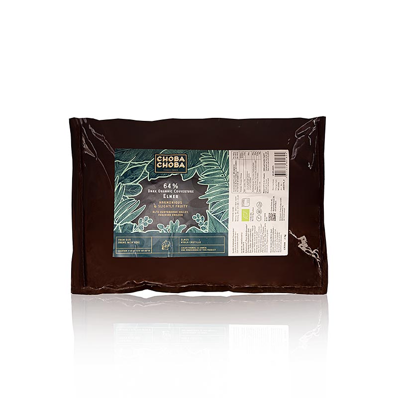 Elmer, 64% Bitter Couverture, Callets, Choba Choba, BIO, 2 kg | Couverture, Schoko - Formen, Schoko - Produkte | thungourmet