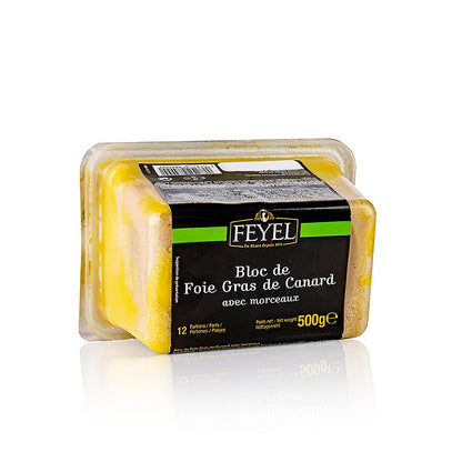 Blocco di Foie Gras d'anatra con pezzetti, Feyel, 500 g