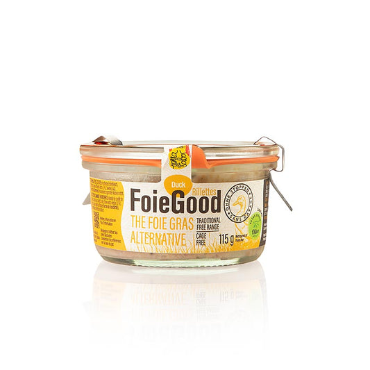 Rillette de canard sans foie, FoieGood, 115 g