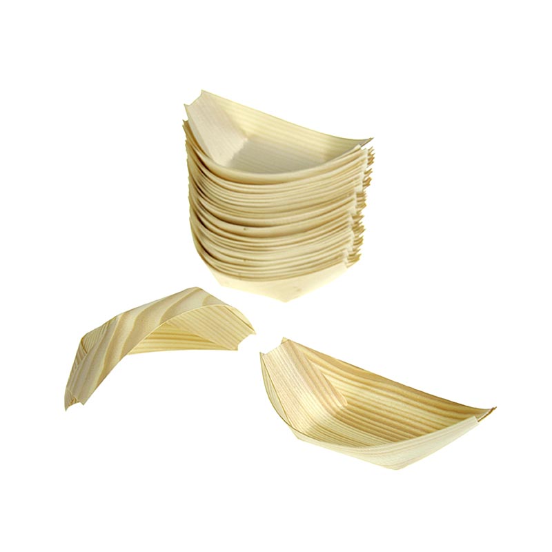 Franz Mensch - Barchetta di legno, 6,5 cm, resistente al calore fino a 180 °C, 50 Pezzi, 50 St