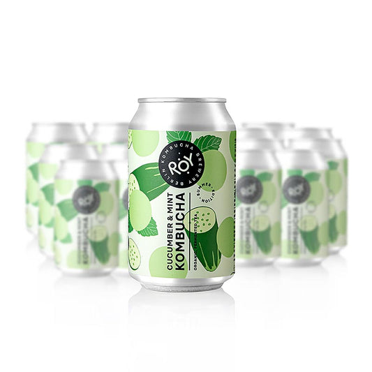 ROY Cucumber & Mint Kombucha "Sommer Edition", Berlin, BIO, 7,92 l, 24 x 330ml