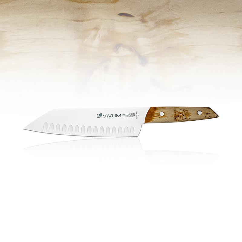 VIVUM Coltello Santoku, con manico in legno, 18 cm, DICK, 1 pz.