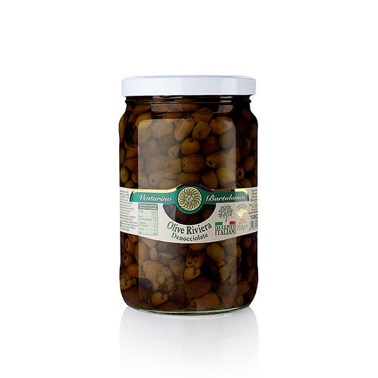 Olives Venturino Denocciolate Riviera à Huile d'olive, dénoyautées, 1,5 kg | Conserves, marinades, antipasti | thungourmet