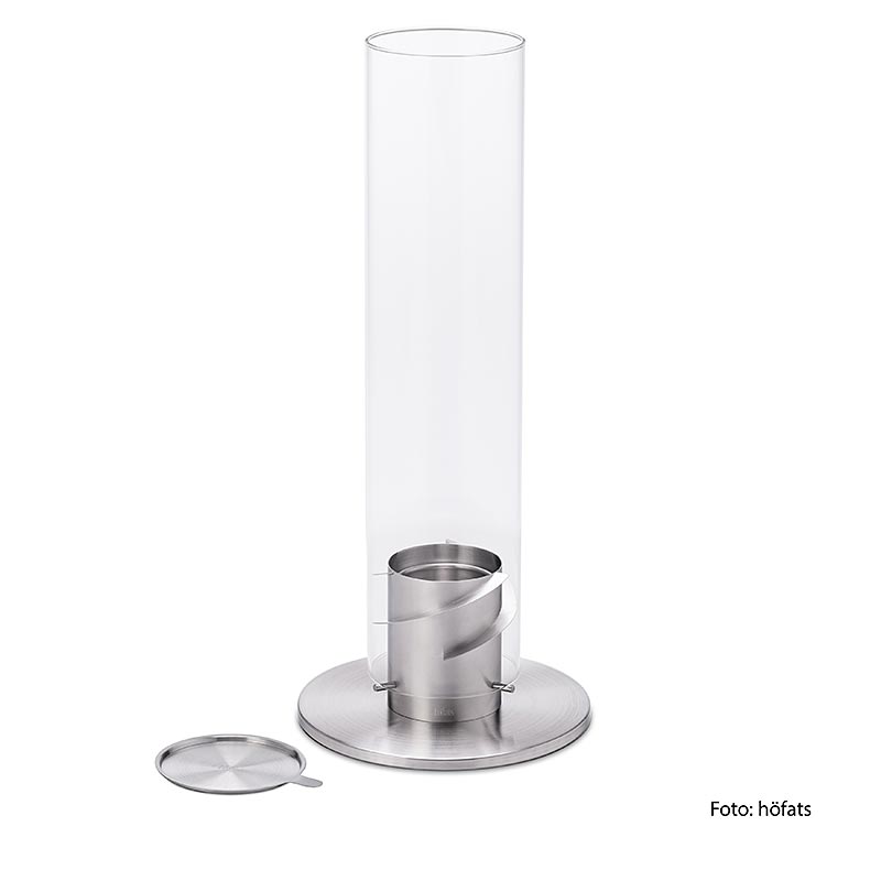 Höfats Tischfeuer SPIN 120, Silber (Windlicht, Gartenfackel) 1 St