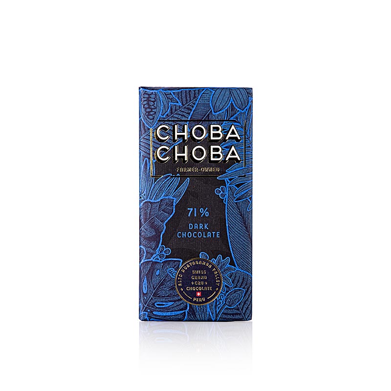 Dark Chocolate 71%, Tablette de chocolat amer, Choba Choba, BIO, 91 g