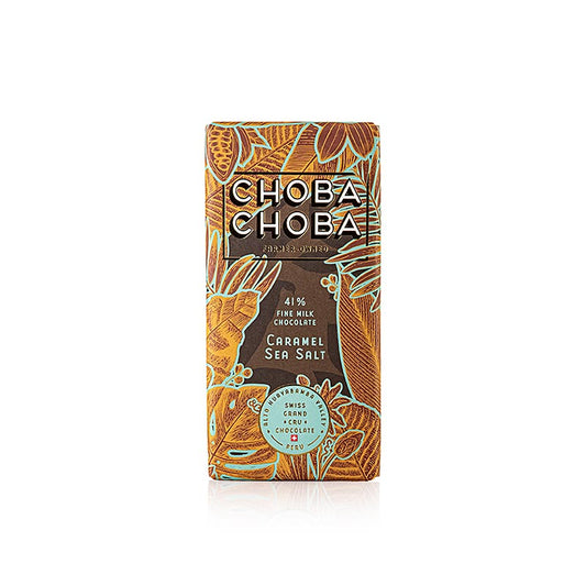 Fine Milk Chocolate 41% Caramel S, Tablette de chocolat au lait, Choba Choba, BIO, 91 g
