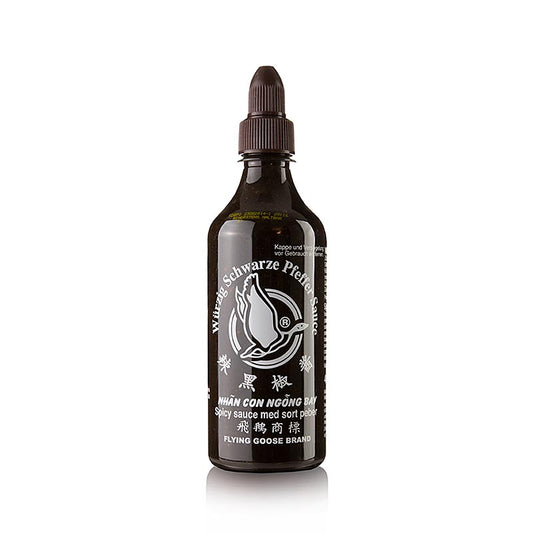 Schwarze Pfeffer Sauce, auf Sojasaucenbasis, Flying Goose, 455 ml