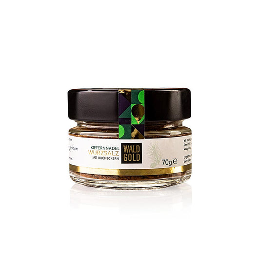Sel d'assaisonnement aux aiguilles de pin, avec faînes, 70g, Or de la forêt, 70 g