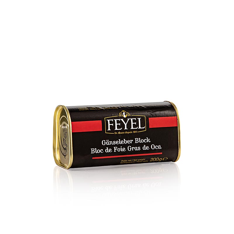 Blocco di Foie Gras d'oca, in confezione trapezoidale, Feyel, 200 g