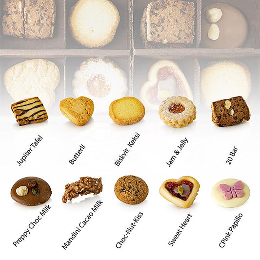 Biscuits au thé Lembcke Mischum Premium variété, 10 sortes, 660 g, 6 x 110g