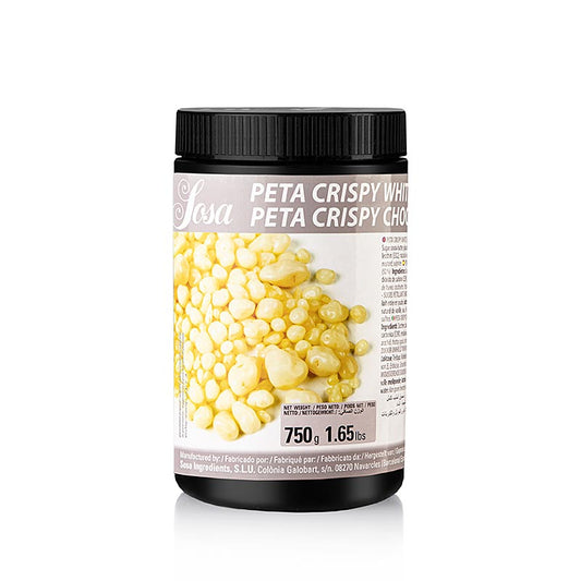Sosa Peta Crispy, ricoperte di cioccolato bianco, Knall Brause, 750 g