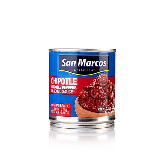 Chili Schoten Chipotles, geräuchert, in Adobosauce, San Marcos, 212 g
