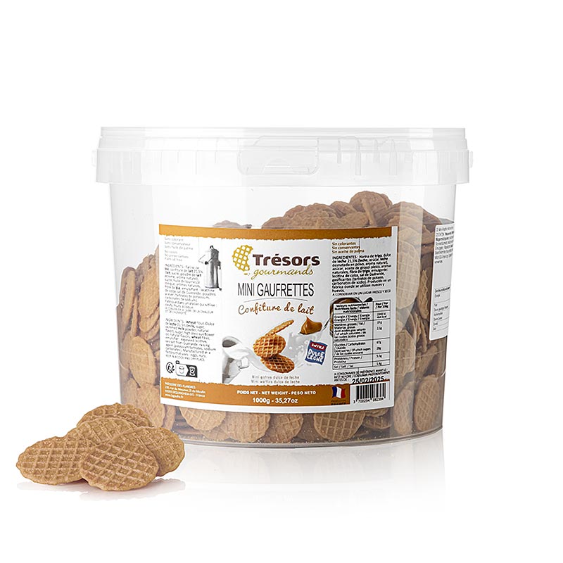Gaufrettes al bar - franz. Mini waffle con dulce de leche (caramello), 1 kg