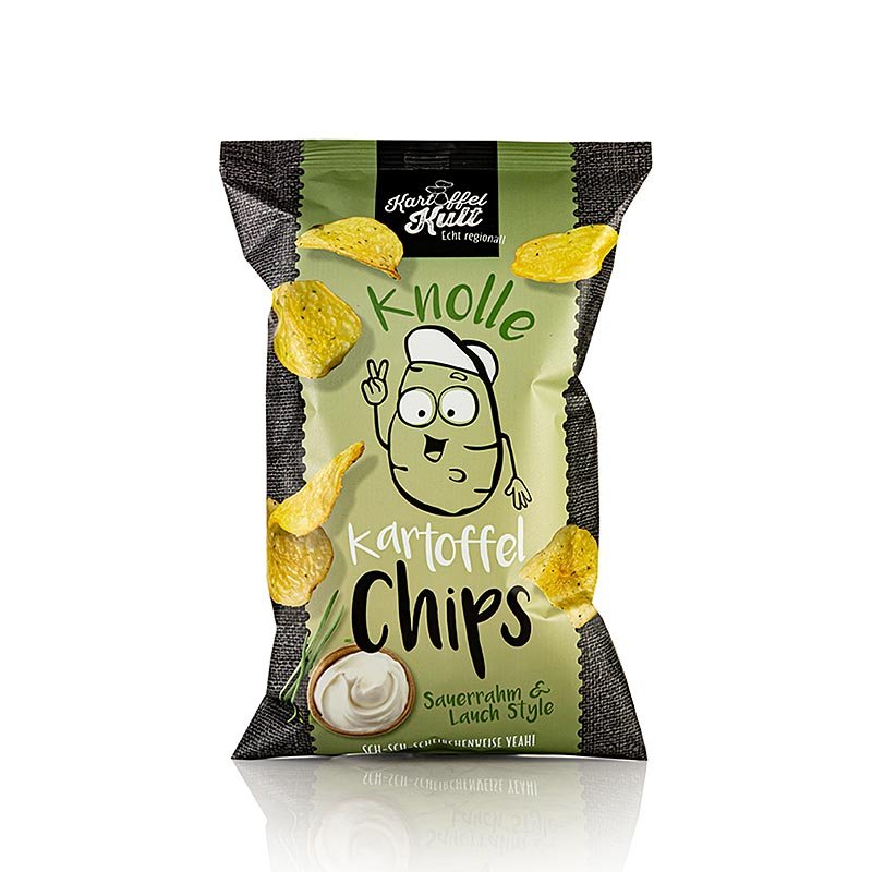 Kartoffelkult - Chips de pomme de terre à la crème fraîche, 100 g | Biscuits, chocolats, snacks | thungourmet