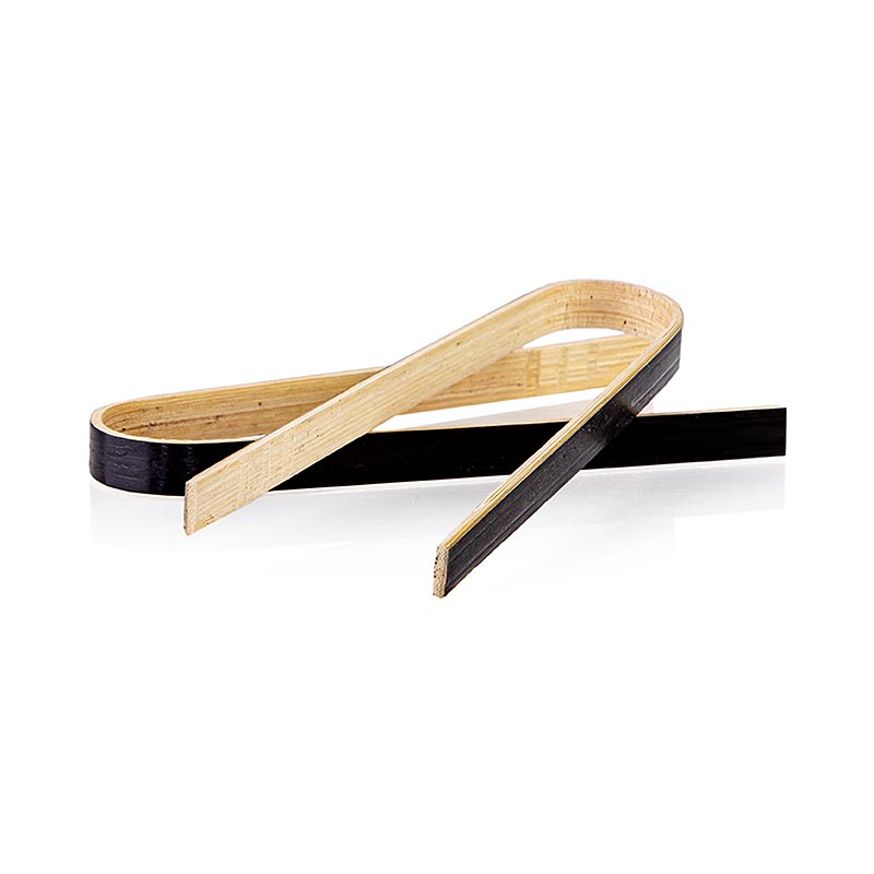 Pinzette monouso in legno di bambù, 9 cm, nero, 20 pezzi