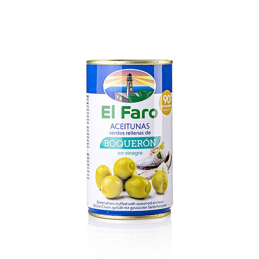 Olive verdi con boqueron di acciughe (aceto di acciughe), El Faro, 350 g