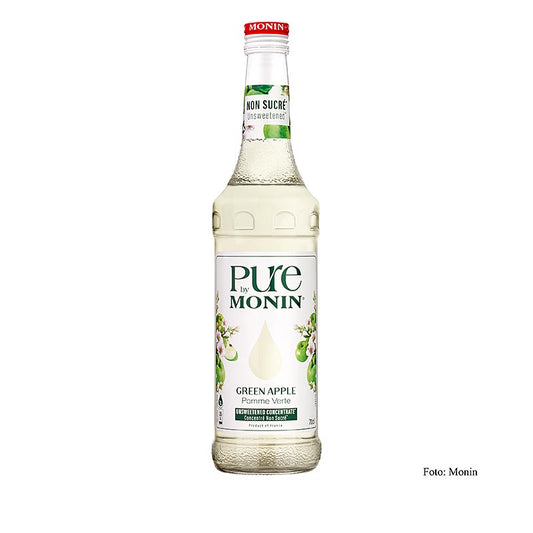 Monin PURE - Green Apple (Pomme verte), non sucré, 1:25, 700 ml