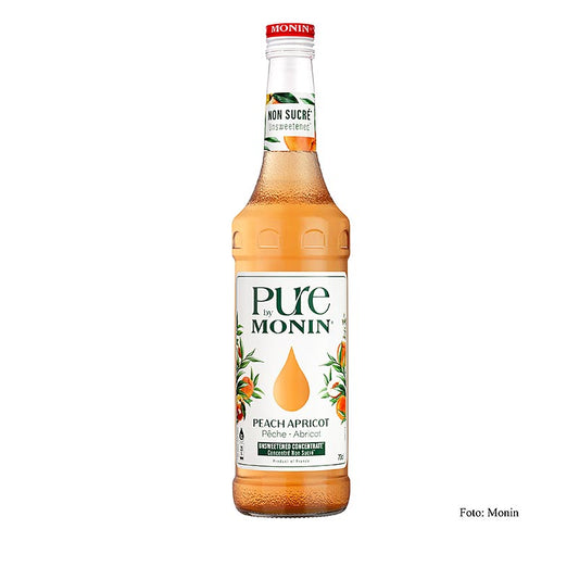Monin PURE Peach - Apricot (Pêche - Abricot) Non sucré, 700 ml