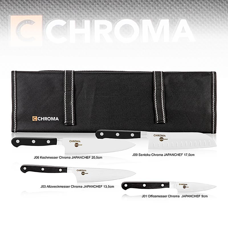 Haiku - Chroma Azubi Messer Set Japanchef ( J01, J03, J06, J09 + Tasche KB1), 5 tlg.