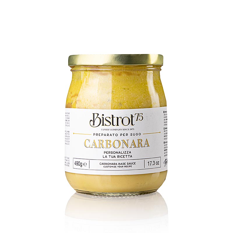 Tartuflanghe  - Bistro 75 - Base per salsa alla carbonara, senza pancetta, 490 g