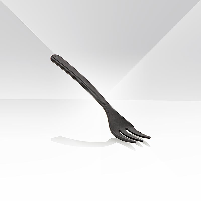 Forchetta per spuntini Haval Circulware, 13 cm, nera, extra robusta, PP-MF, 50 pz.