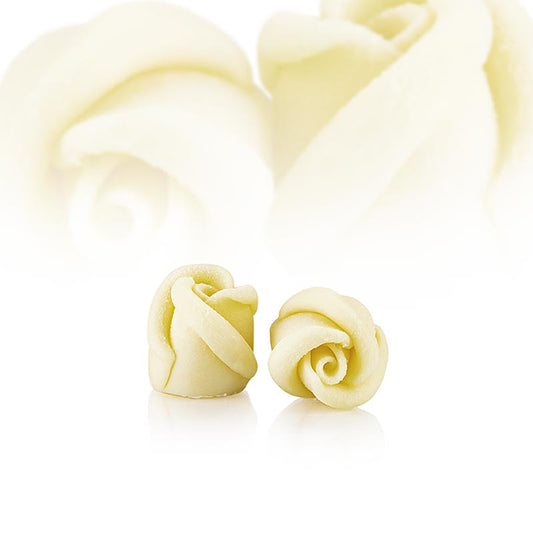 Rose mini, blanche, en chocolat, Dobla (77789), 266 g, 45 pcs